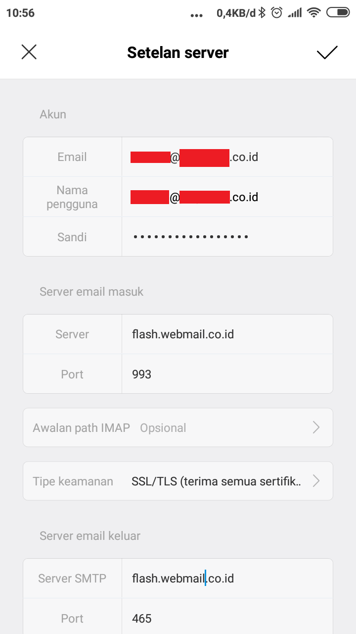 setelan server