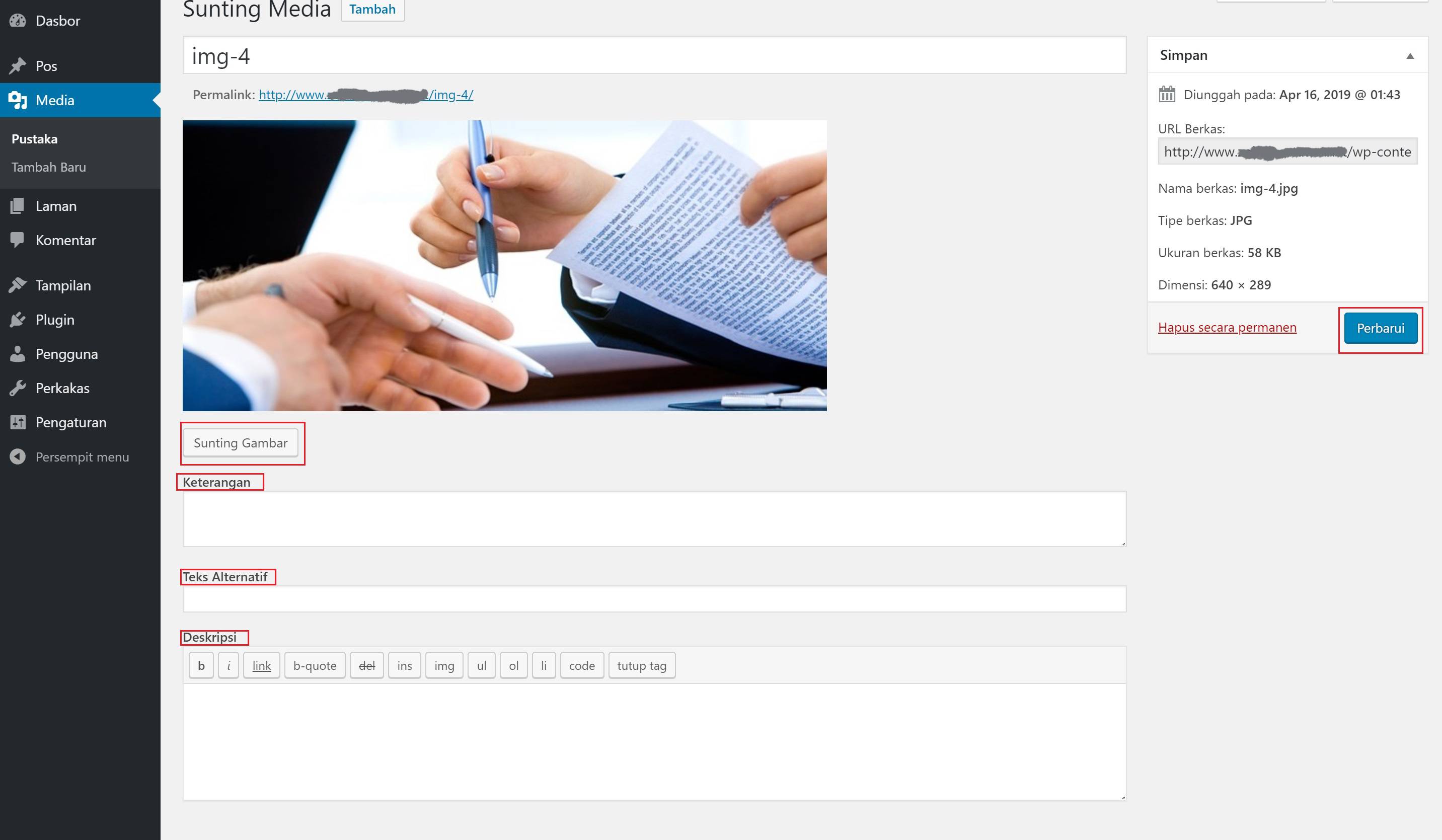media wordpress